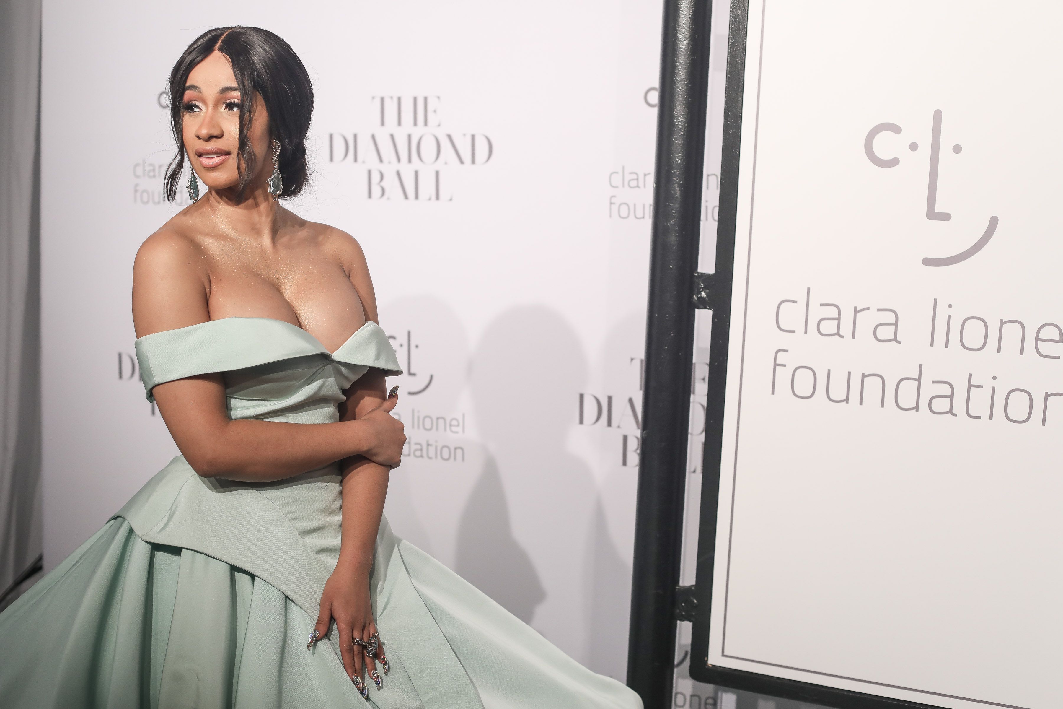 Cardi b diamond ball 2024 gown