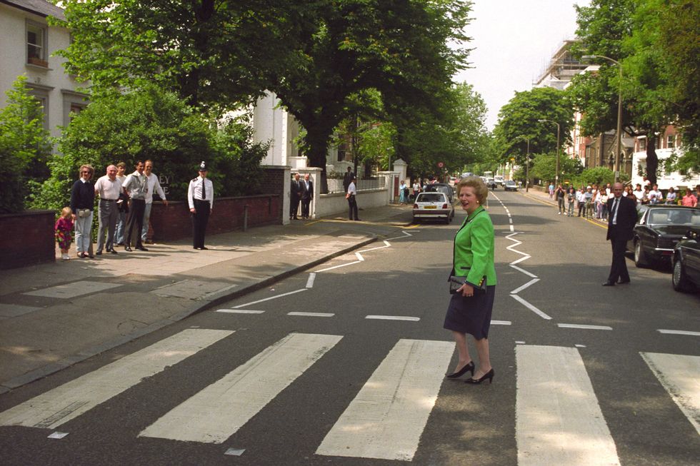 Politics - PM Margaret Thatcher - Abbey Road Studios, London