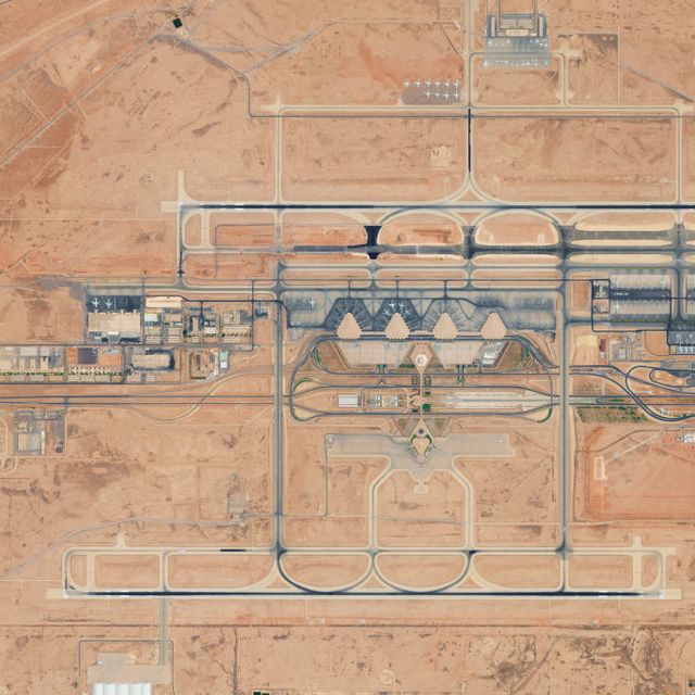 DigitalGlobe Satellite Imagery of King Khalid International Airport in Riyadh, Saudi Arabia.