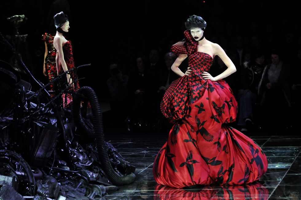 enter caption here at the alexander mcqueen ready to wear aw 2009 fashion show during paris fashion week at popb on march 10, 2009 in paris, france