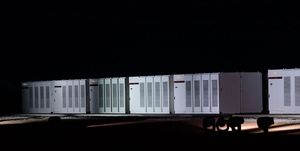 Light, Transport, Shipping container, Architecture, Night, Trailer, House, 