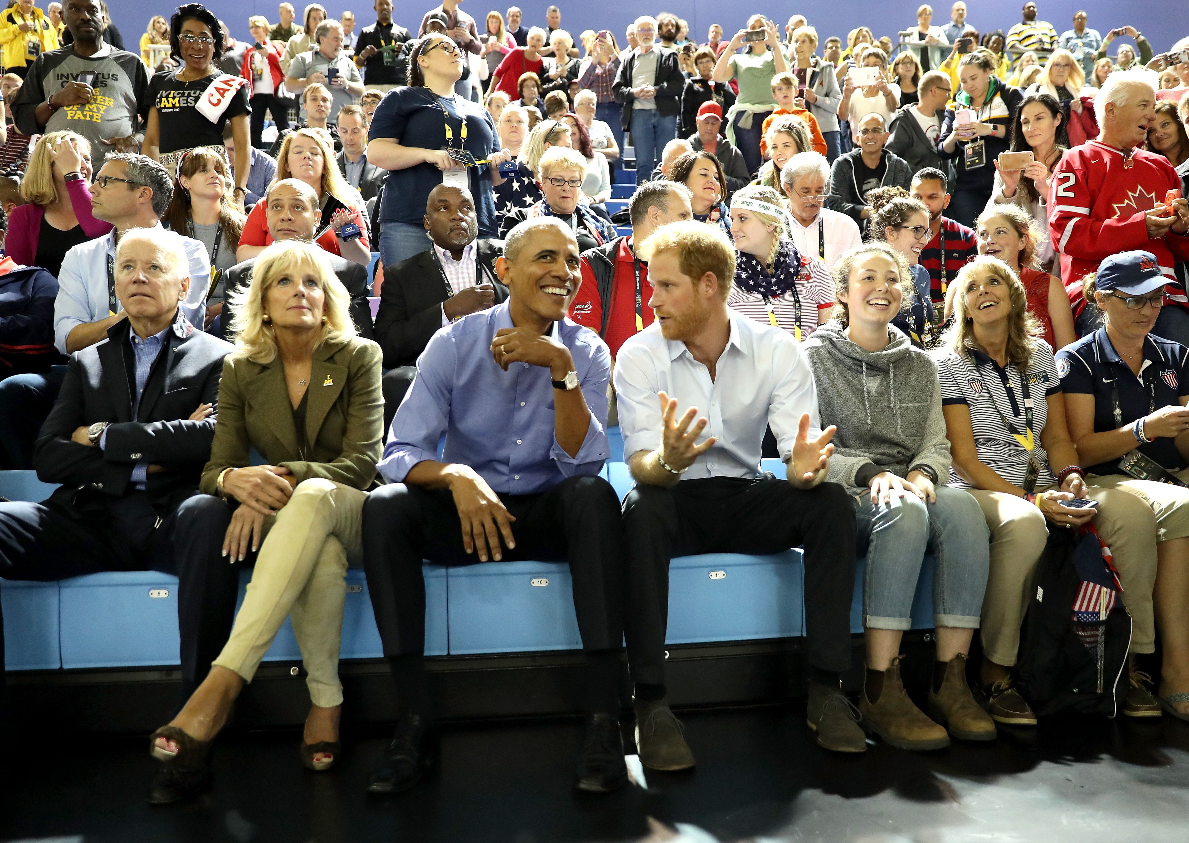 Obamas, Royals Team Up to Promote Invictus Games animated gif