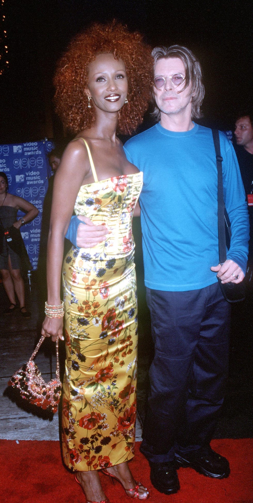 9999 new york, ny david bowie with his wife, iman at the mtv video music awards photo by brenda chaseonline usa, inc