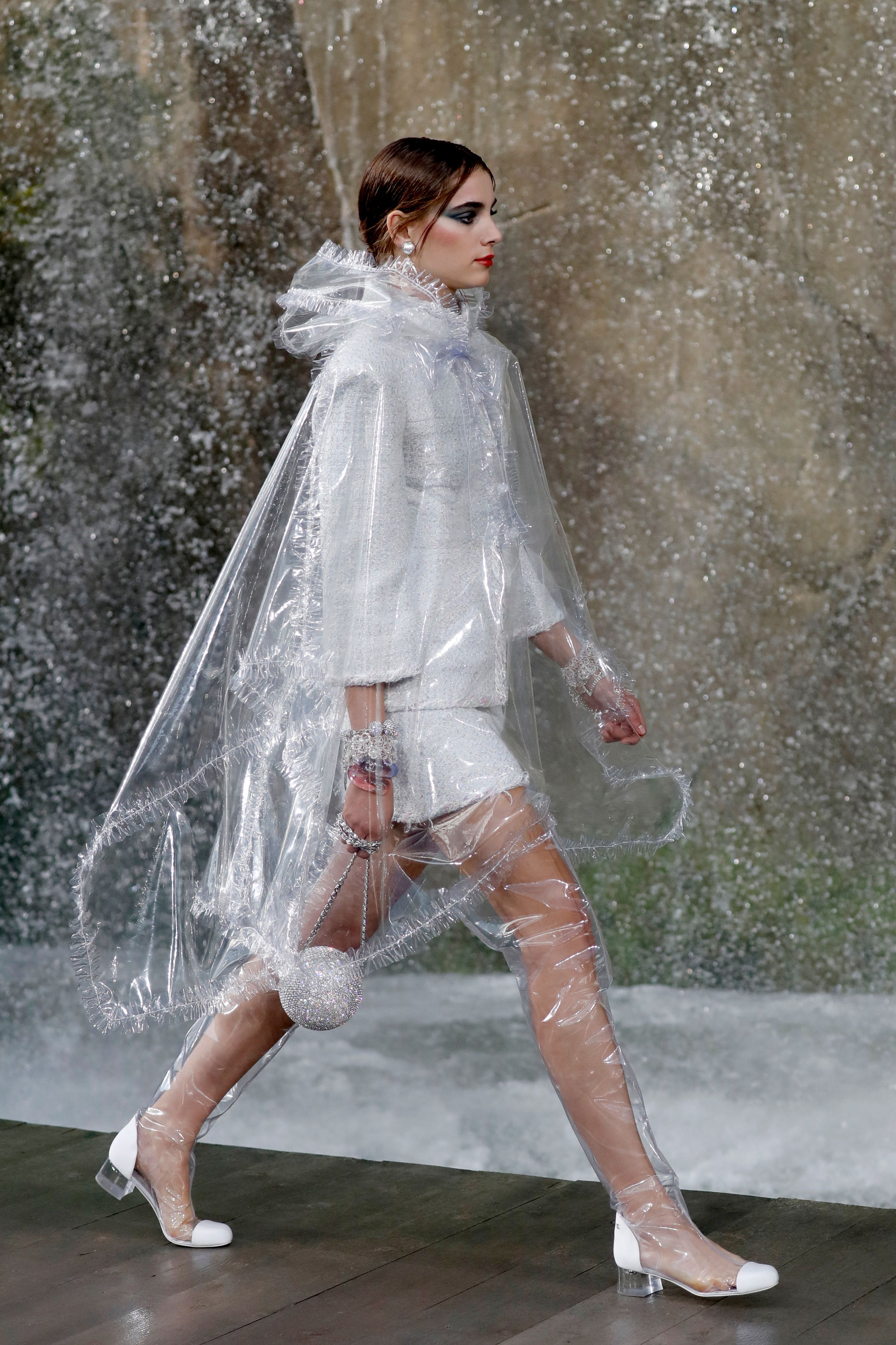 Chanel Clear PVC Rainboots Spring 2018 - Chanel Rainwear and Boots Spring  2018 Paris Fashion Week