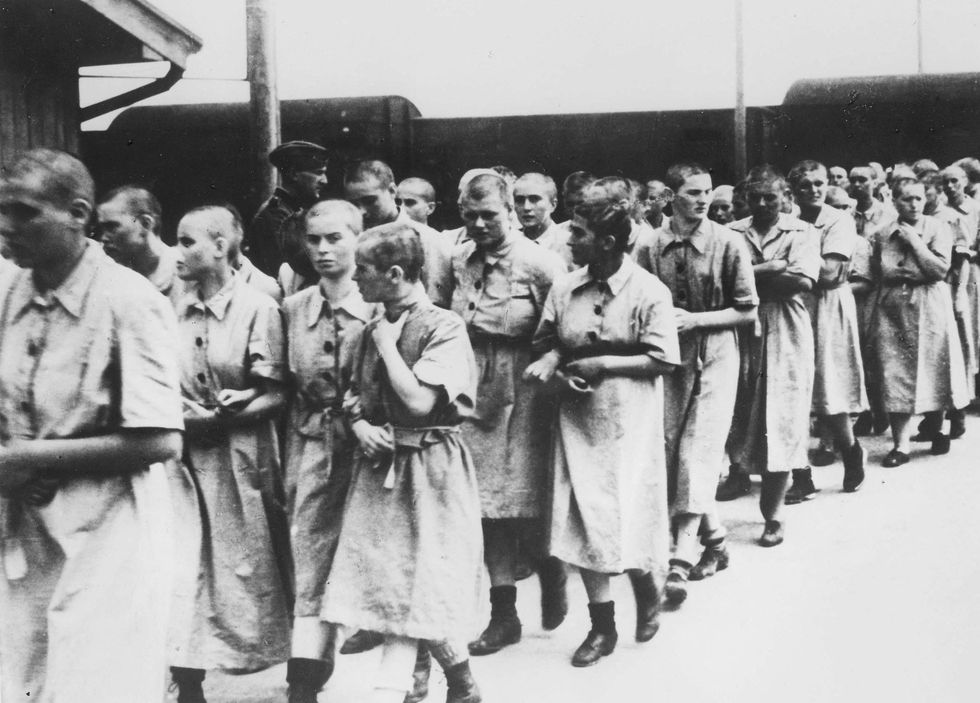 photograph of women declared fit for work, taken in May 1944 at the Auschwitz-Birkenau extermination camp in Auschwitz, after the process of takeover of the camp, the Auschwitz camp was founded by the Nazis in 1940 in the suburbs of the city of Auschwitz, which, like other parts of Poland, was occupied by the Germans during during the Second World War.  The name of the city of Auschwitz was changed to Auschwitz, which became the name of the camp.  In subsequent years the camp was expanded and consisted of three main parts Auschwitz I, Auschwitz II Birkenau and Auschwitz III Monowitz afp photo archives Yad Vashem photo archives Yad Vashem photo afp photo Yad Vashem Archivesafp via getty images