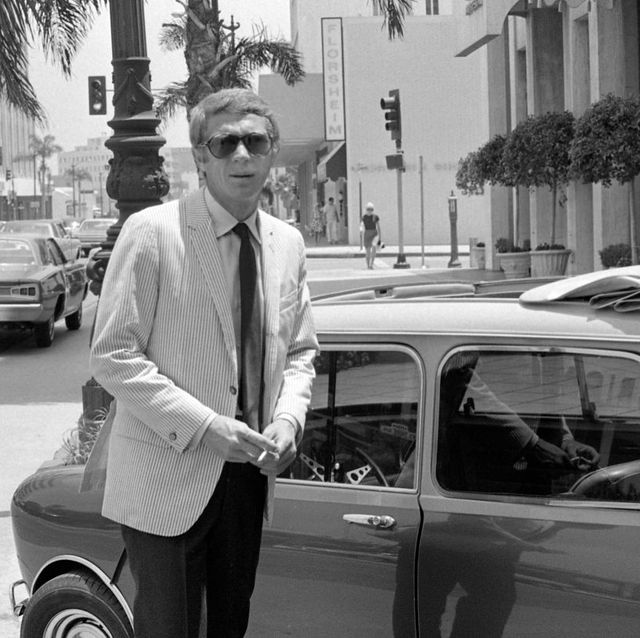 portrait of american actor steve mcqueen 1930 1980 as he stands on wilshire boulevard, los angeles, california, 1960s photo by silver screen collectiongetty images