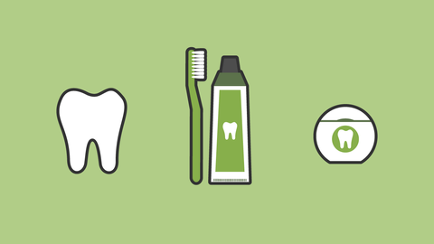 Green, Text, Product, Tooth, Font, Bottle, Logo, Illustration, Graphic design, Brand, 