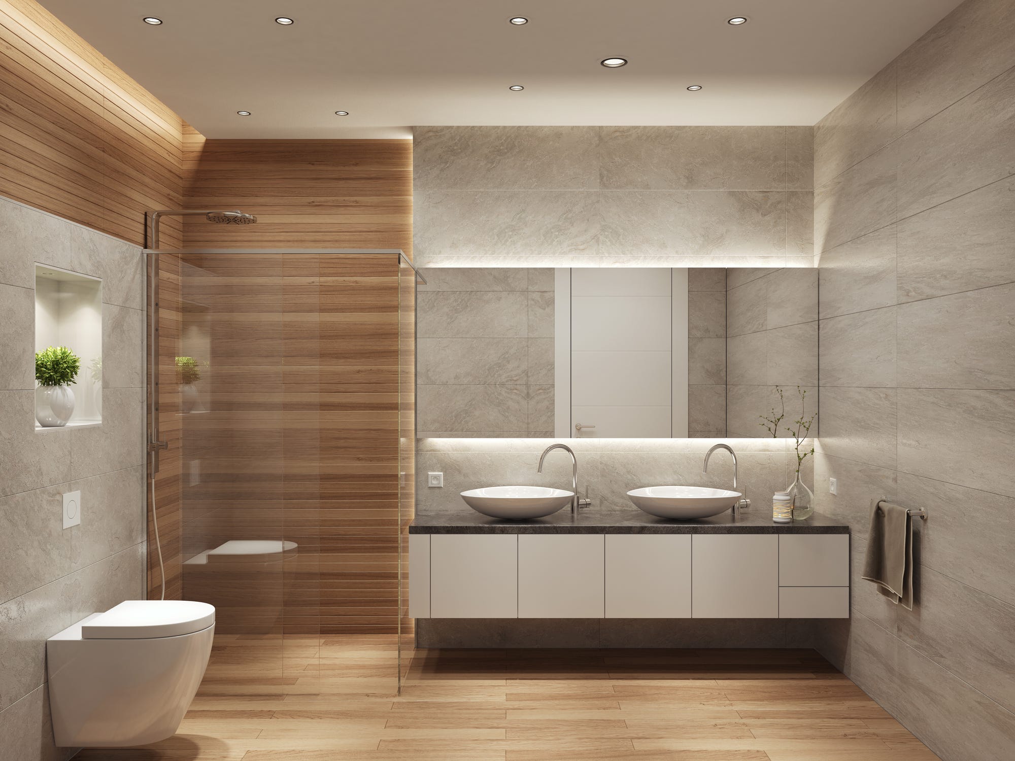 baño contemporáneo