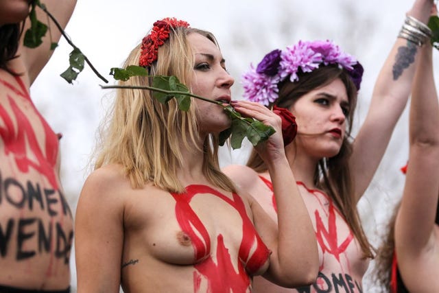 Demonstration in Paris against violence against women