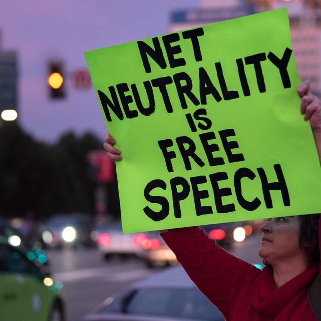 net neutrality protester