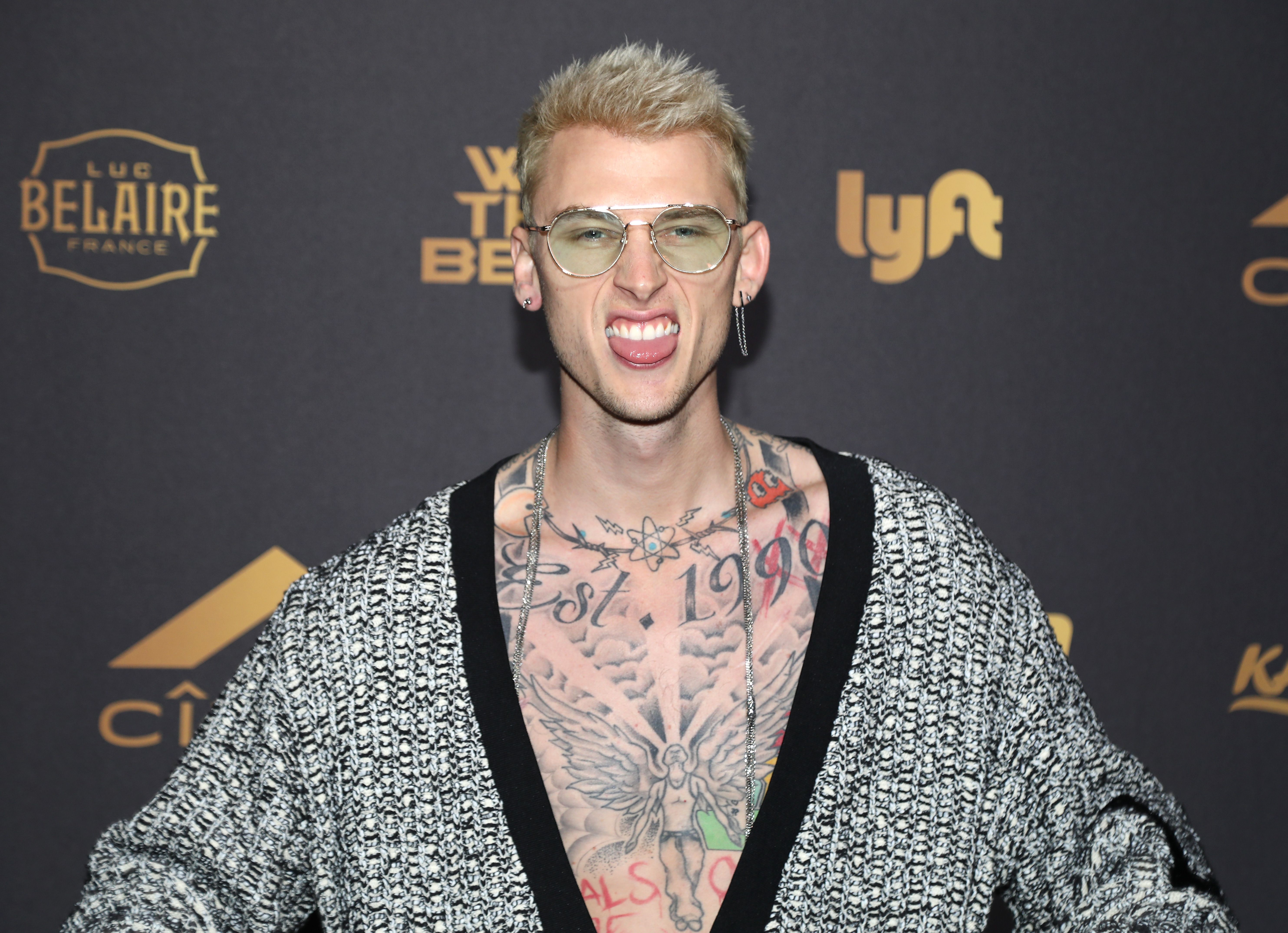 Machine Gun Kelly Debuts New Tattoos Covering Nearly Entire Upper Body |  What's Trending