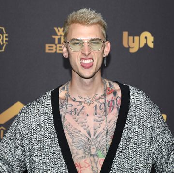 beverly hills, ca   december 02  machine gun kelly attends the four cast sean diddy combs, fergie, and meghan trainor host dj khaleds birthday presented by cÎroc and fox on december 2, 2017 in beverly hills, california  photo by jerritt clarkgetty images for ciroc