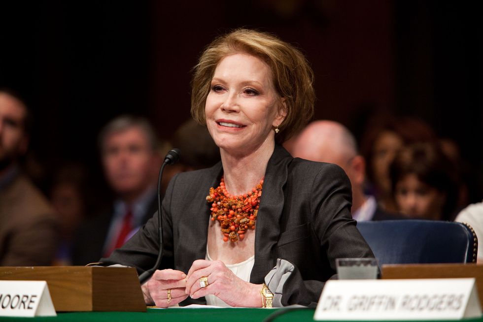 washington june 24 actress mary tyler moore testifies at a senate hearing for jdrf on the need for federal funding for type 1 diabetes research at the senate dirksen building on june 24, 2009 in washington, dc photo by paul morigiwireimage