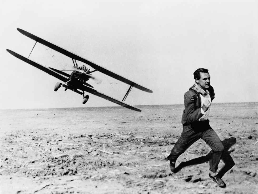 Cary Grant North By Northwest crop duster scene