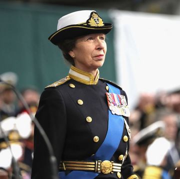 portsmouth, england december 07 her royal highness the princess royal attends the commissioning ceremony of hms queen elizabeth at hm naval base on december 7, 2017 in portsmouth, england photo by chris jacksongetty images
