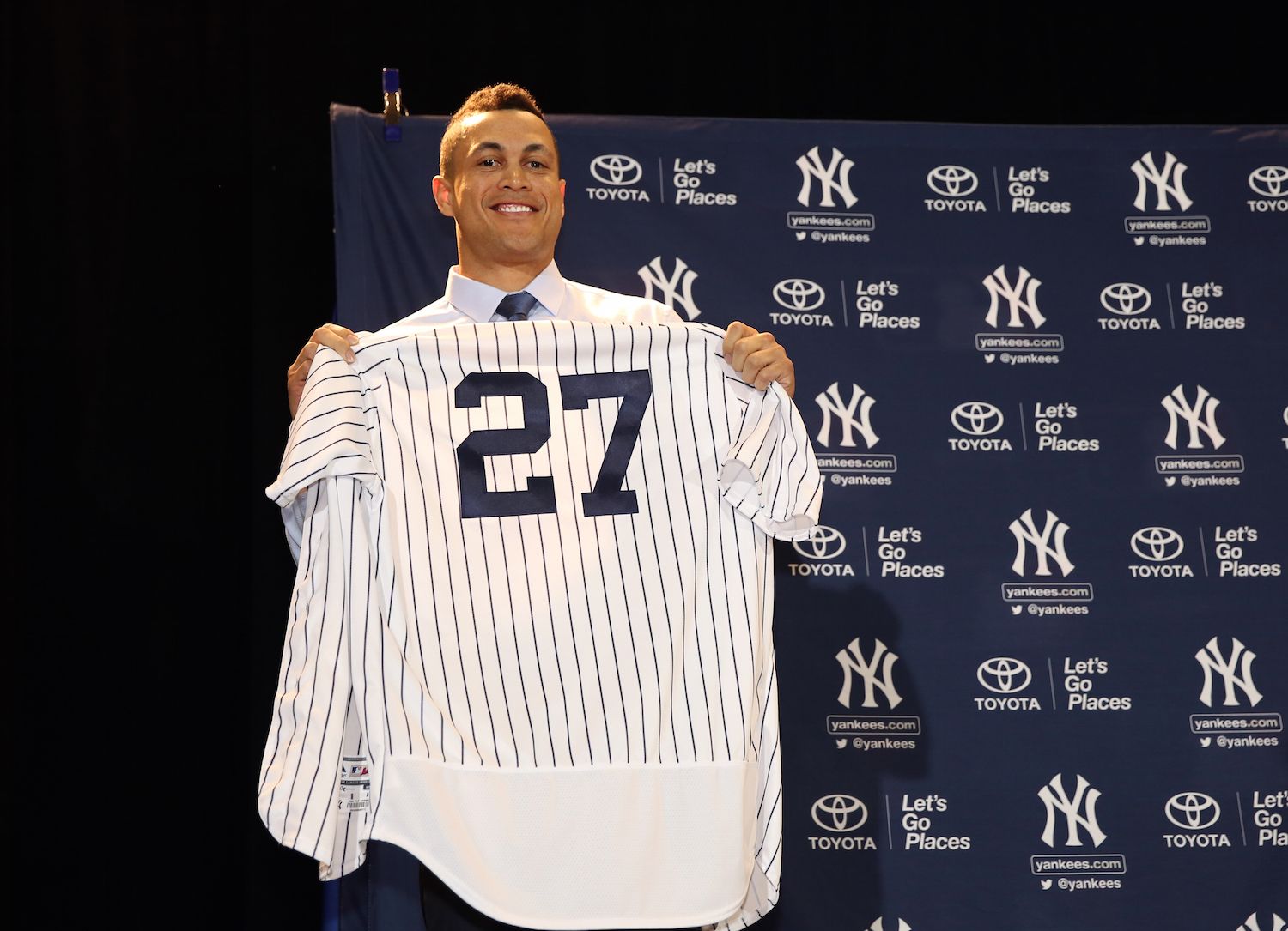 Giancarlo Stanton Yankees Player Jersey (Home) » Moiderer's Row