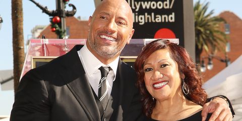 hollywood, ca   december 13  dwayne johnson and his mom, ata johnson attend the ceremony honoring dwayne johnson with a star on the hollywood walk of fame held on december 13, 2017 in hollywood, california  photo by michael tranfilmmagic