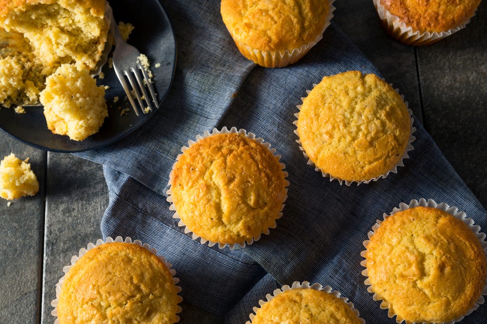 Golden Sweet Homemade Cornbread Muffins