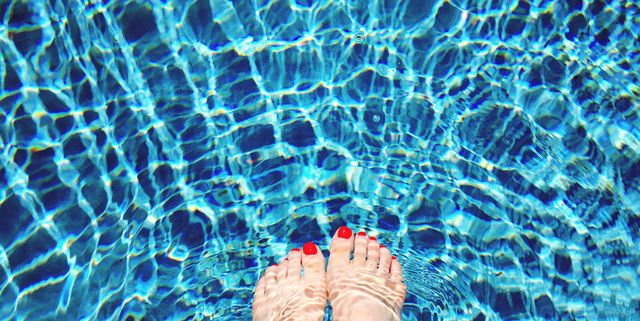Water, Blue, Finger, Leg, Hand, Foot, Swimming pool, Fun, Electric blue, Leisure, 