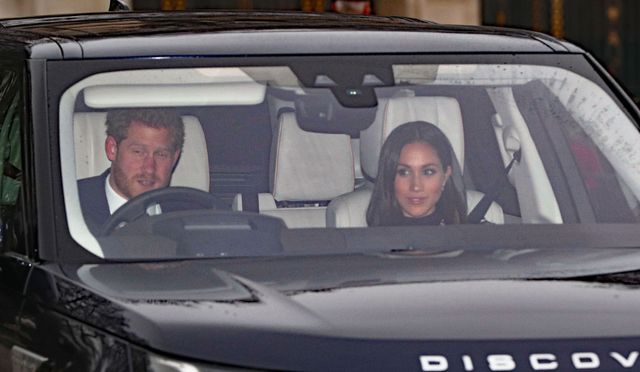Prince Harry and Meghan Markle attend Christmas lunch