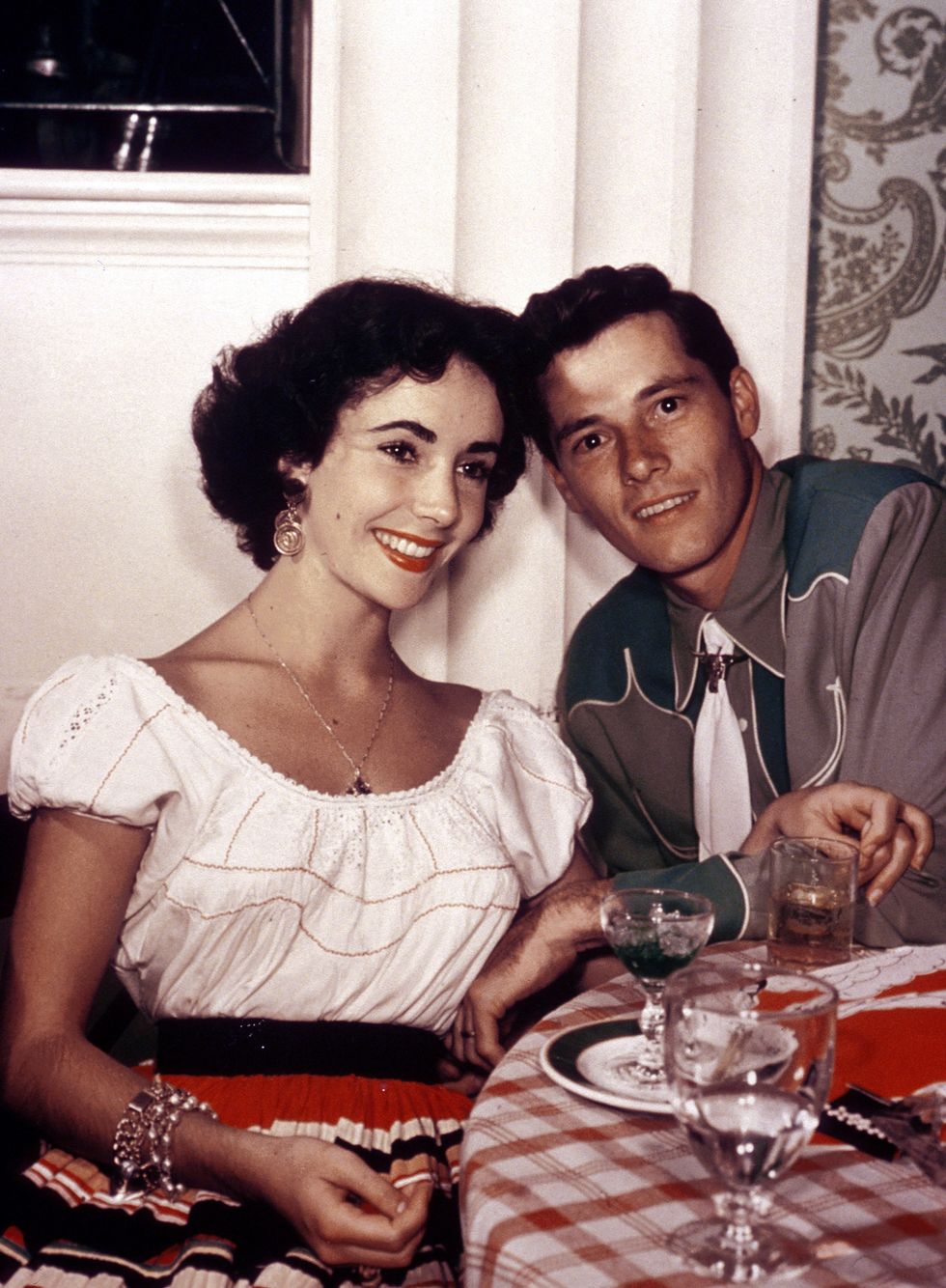 Elizabeth Taylor and first husband Nicky Hilton, 1950