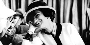 unspecified fashion designer coco chanel 1883 1971 , c early 50's photo by apicgetty images