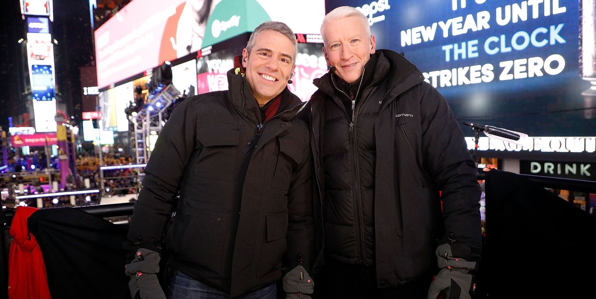 new york, ny   december 31 andy cohen and anderson cooper host cnns new years eve coverage at times square on december 31, 2017 in new york city  photo by taylor hillfilmmagic
