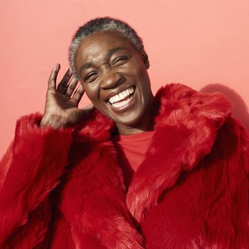 portrait of mature woman laughing