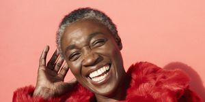 portrait of mature woman laughing