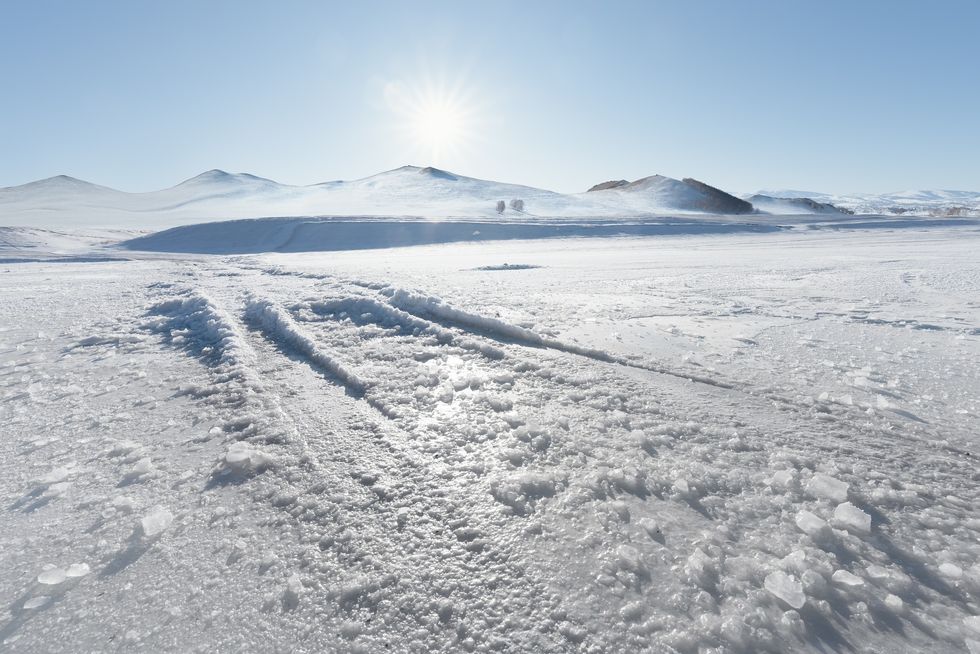 Snow, Winter, Sky, Arctic, Natural environment, Glacial landform, Ice, Freezing, Mountain, Ice cap, 