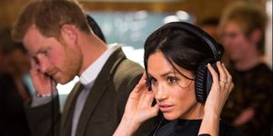 britains prince harry and his fiancée us actress meghan markle listen to a broadcast through headphones during a visit to reprezent 1073fm community radio station in brixton, south west london on january 9, 2018    afp photo  pool  dominic lipinski        photo credit should read dominic lipinskiafp via getty images