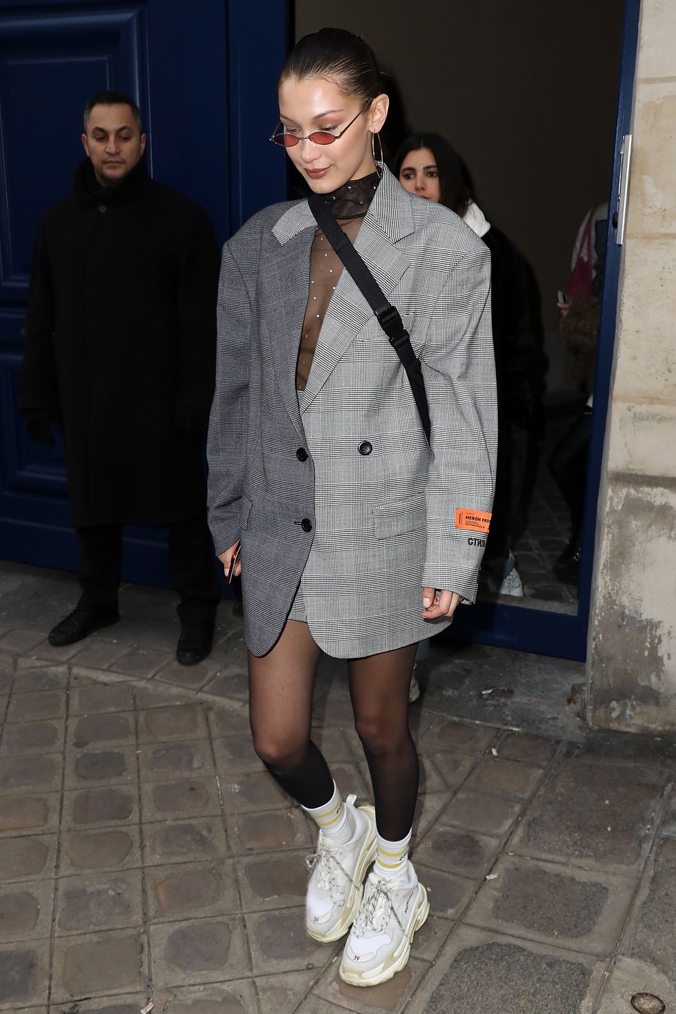 Bella Hadid's No-Pants Looks With Louis Vuitton Archlight Sneakers