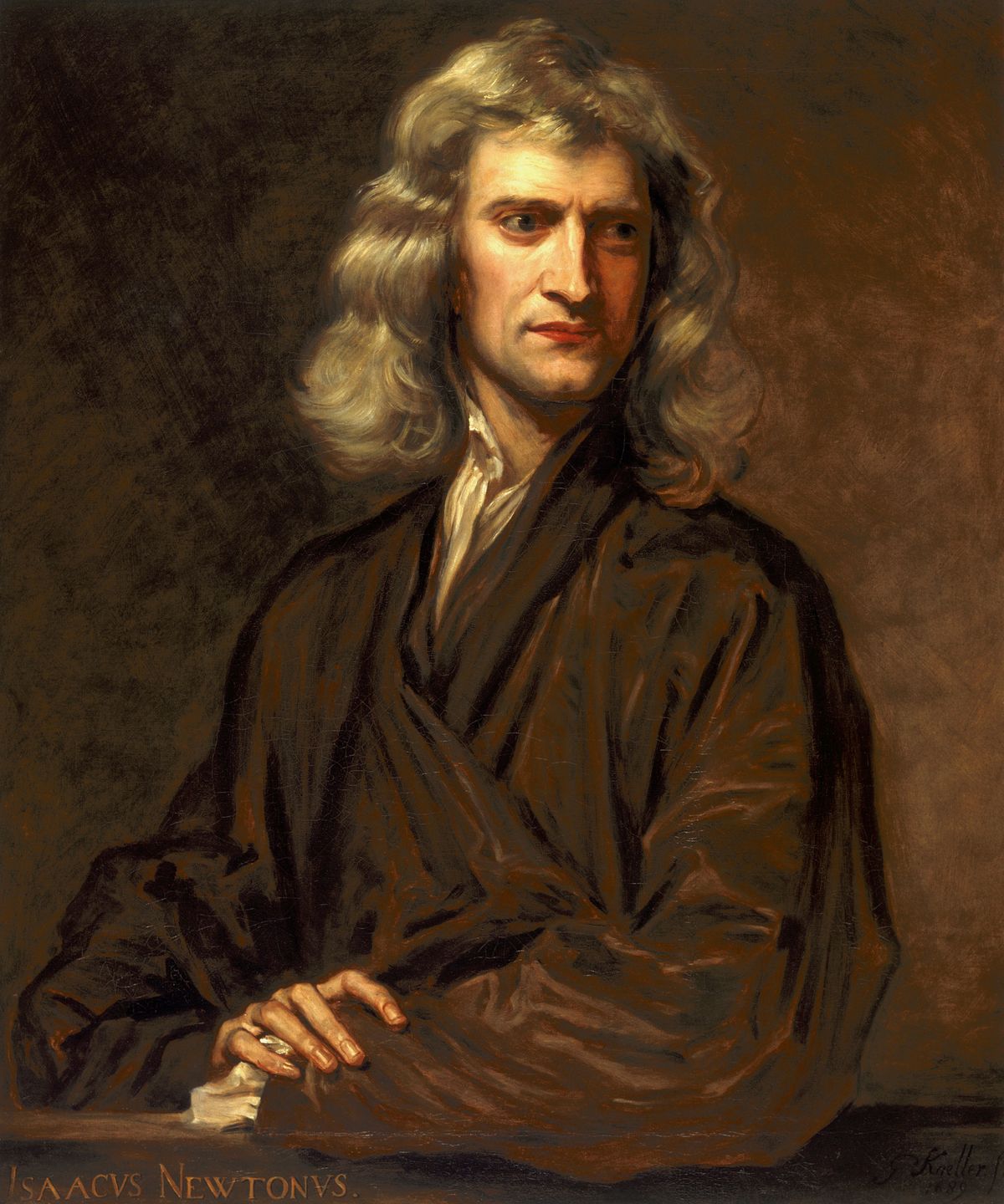 Исаак Ньютон за работой