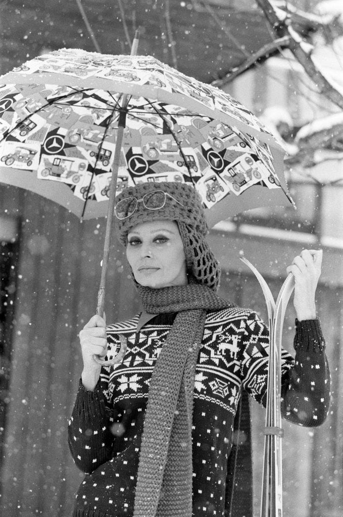 Sophia Loren in Austria, where she is filming the MGM movie 