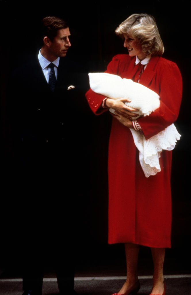 Princess Diana and Prince Charles with Prince Harry in September, 1984