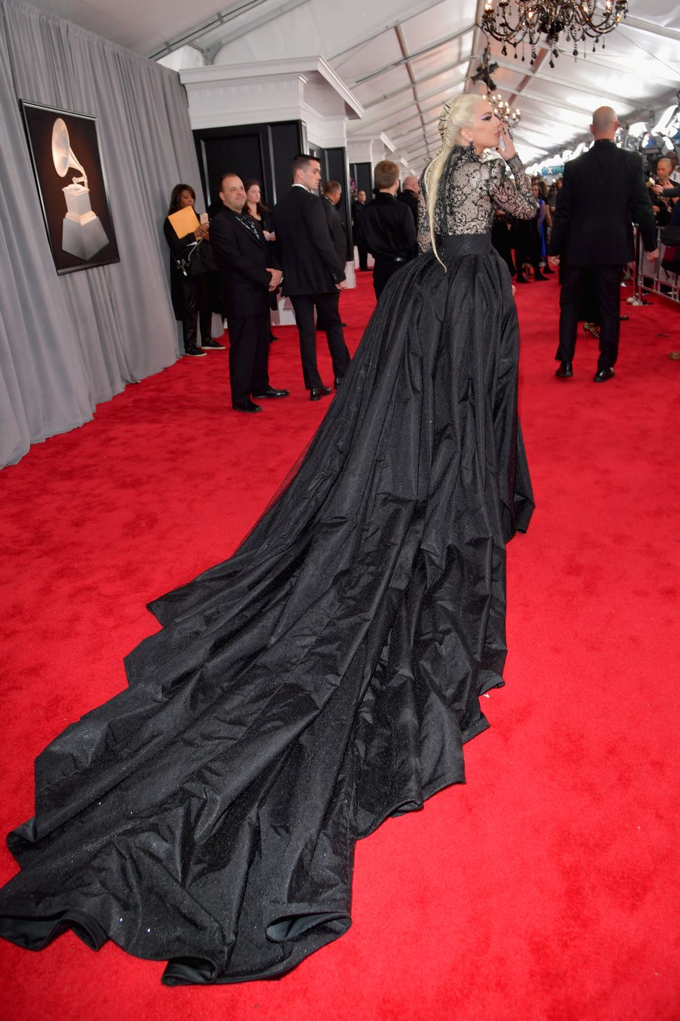 Lady Gaga Was Khaleesi of the Grammys in a Sheer Dress with a