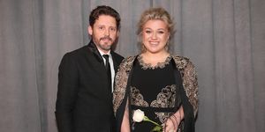 new york, ny   january 28  brandon blackstock and recording artist kelly clarkson attend the 60th annual grammy awards at madison square garden on january 28, 2018 in new york city  photo by christopher polkgetty images for naras