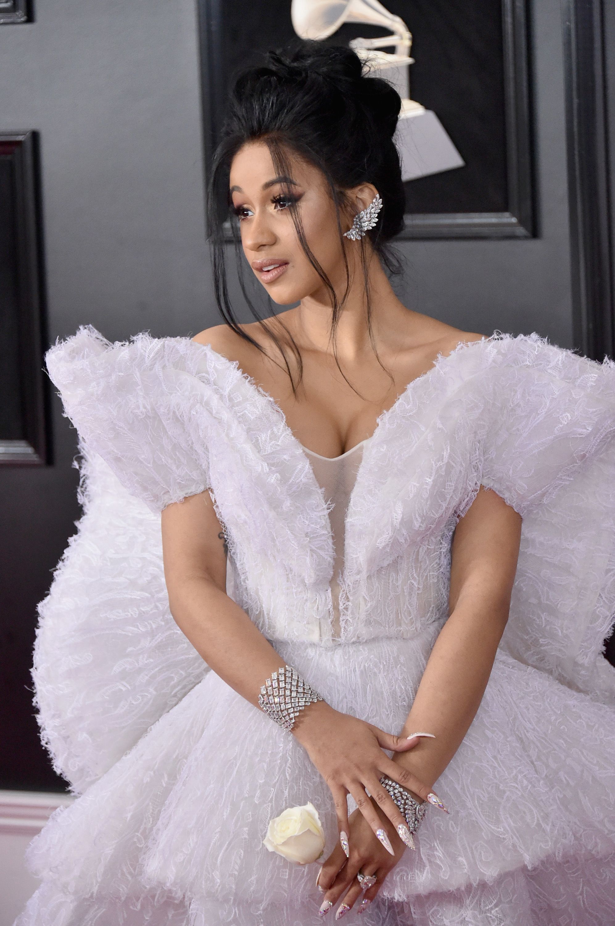 Cardi b shop ruffle dress