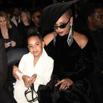 new york january 28 jay z, blue ivy and beyonce at the 60th annual grammy awards broadcast live on both coasts from new york citys madison square garden on sunday, jan 28, 2018, at a new time, 730 1100 pm, live et430 800 pm, live pt, on the cbs television network photo by michele crowecbs via getty images