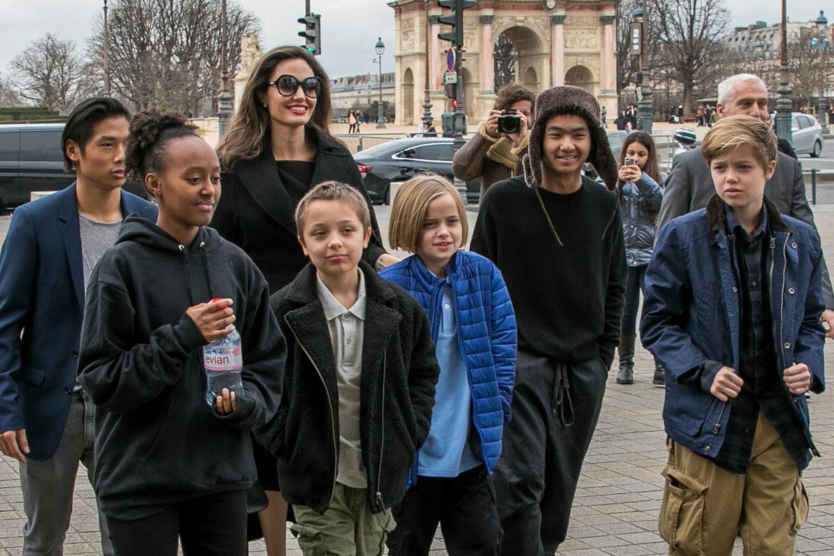 Angelina Jolie meets with French First Lady Brigitte Macron in