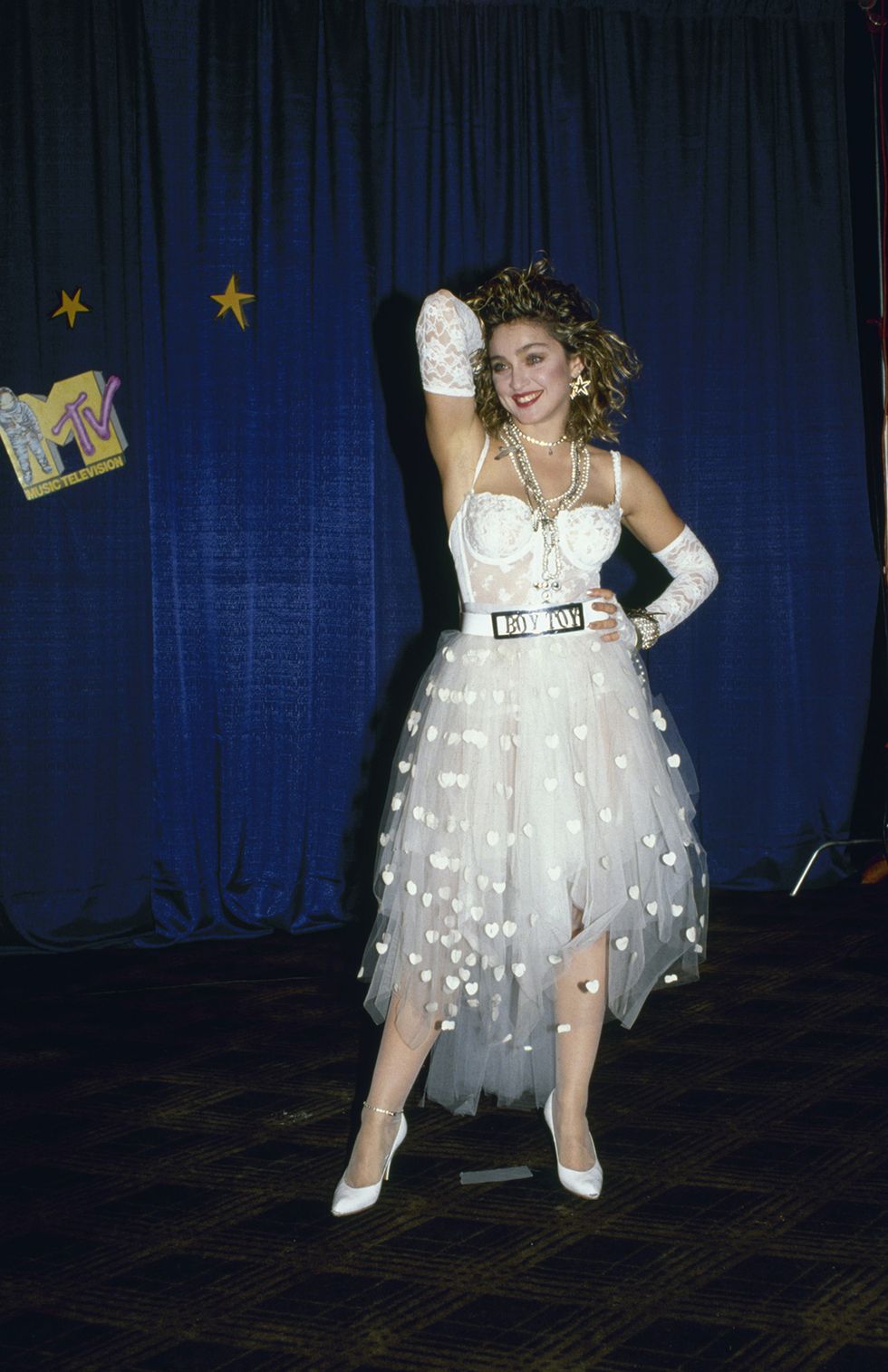 Madonna Costume Adult 80s Pop Star Halloween Fancy Dress