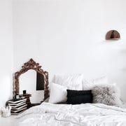 Empty Bed Against Wall At Home Empty Bed Against Wall At Home