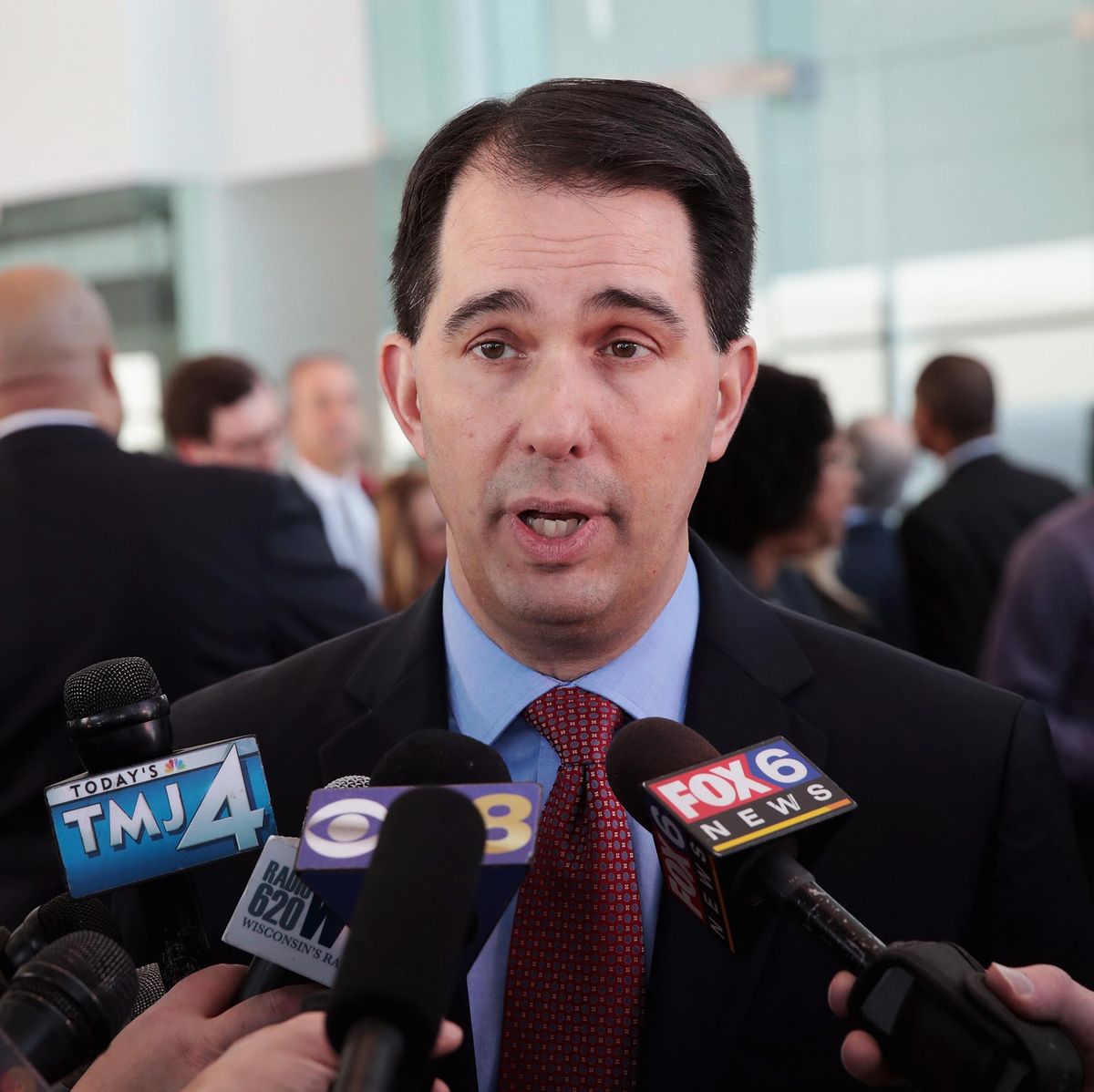 Wisconsin Governor Scott Walker Attends Foxconn's Announcement Of Milwaukee Investment