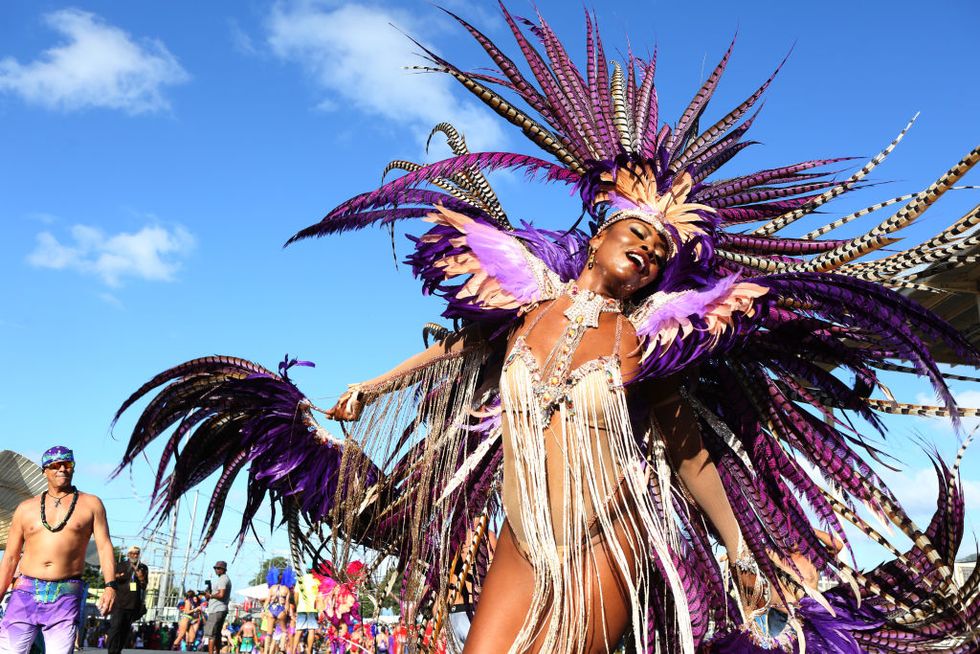 port of spain, trinidad   february 13 miss universe 1998 wendy fitzwilliam performs with the mas group harts carnival during the presentation of the band titled shimmer and lace as part of trinidad carnival at the queens park savannah on february 13, 2018 in port of spain, trinidad  photo by sean drakesgetty images