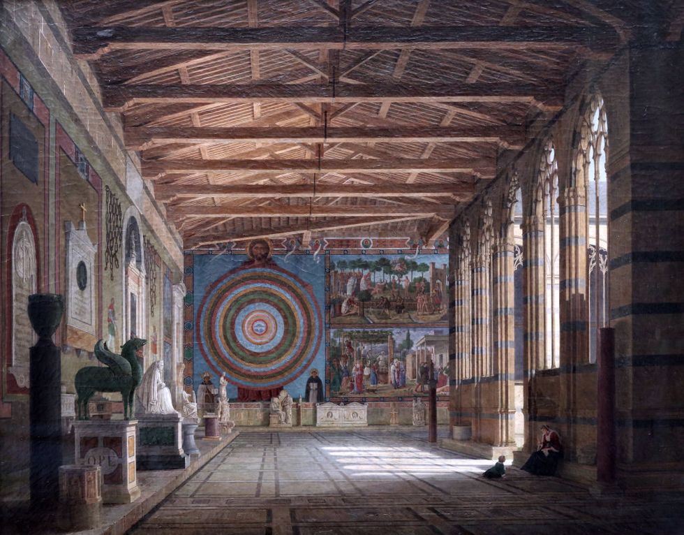 the campo santo in pisa, 1858 found in the collection of neue pinakothek, munich photo by fine art imagesheritage imagesgetty images