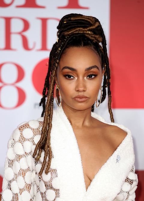 london, england   february 21   editorial use only in relation to the brit awards 2018  leigh anne pinnock attends the brit awards 2018 held at the o2 arena on february 21, 2018 in london, england  photo by mike marslandmike marslandwireimage