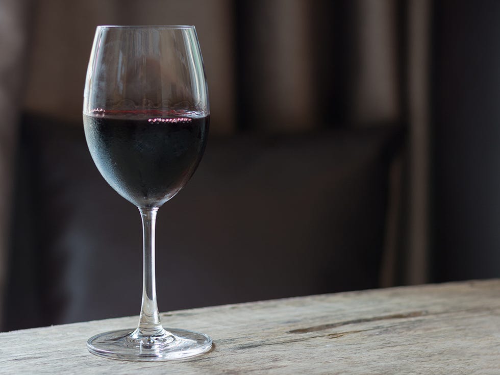 Close-Up Of Wine In Glass On Table