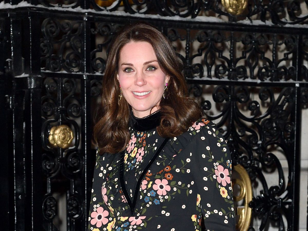 Kate Middleton Black Floral Dress