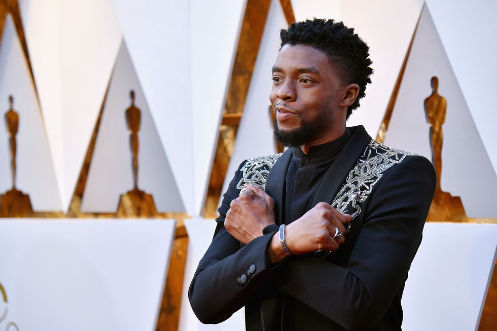 Chadwick Boseman at the 90th Annual Academy Awards at Hollywood & Highland Center in Hollywood, California on March 4, 2018