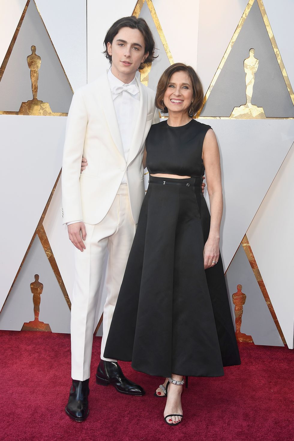 Timothée Chalamet Brought His Mom To The 2018 Oscars